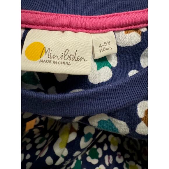Mini Boden Starboard Navy Leopard Tunic Sweatshirt Set 4-5Y - Picture 4 of 4
